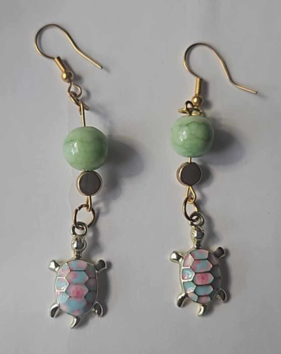 Pastel Color Turtle Earrings